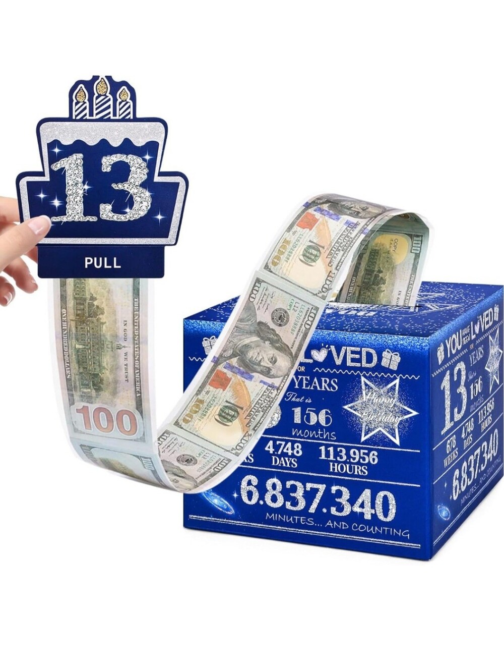 NEW 13TH BIRTHDAY SUPRISE MONEY BOX GIFT